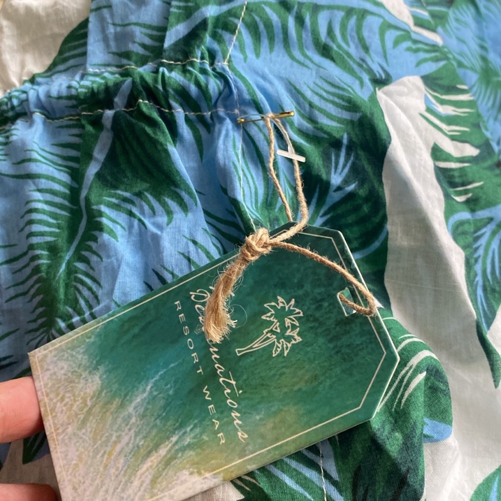 Tropical Leaf Print Swim Cover-Up - Picture 14 of 14